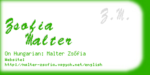 zsofia malter business card