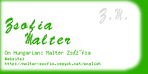 zsofia malter business card